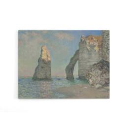 "Artery8 Claude Monet The Cliffs At Etretat Canvas Wall Art Print - Size: W18"" x H24""" - thumbnail 1