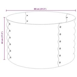 Berkfield Home Garden Raised Bed 80x80x44 cm Galvanised Steel Grey - Size: 80 x 80 x 44 cm - thumbnail 8