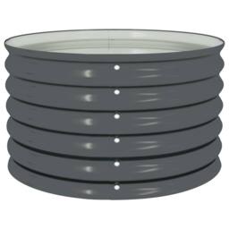 Berkfield Home Garden Raised Bed 80x80x44 cm Galvanised Steel Grey - Size: 80 x 80 x 44 cm - thumbnail 5