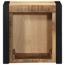 Berkfield Home Bedside Cabinets 2 pcs 40x35x40 cm Solid Rough Wood Mango in Brown - Size: 40 x 35 x 40 cm - thumbnail 5