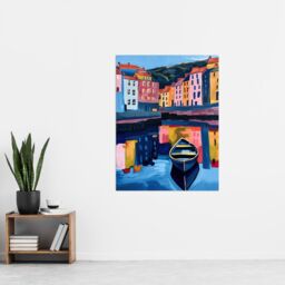 "Artery8 Colourful Staithes North Yorkshire Seaside Boat Wall Art Print - Size: W24"" x H32""" - thumbnail 4