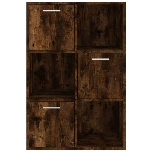 Berkfield Home Storage Cabinet Smoked Oak 60x29.5x90 cm in Brown - image 1