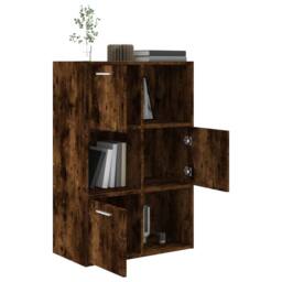 Berkfield Home Storage Cabinet Smoked Oak 60x29.5x90 cm in Brown - thumbnail 8