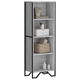 Berkfield Home Bookcase Grey Sonoma 50x31x137.5 cm Engineered Wood - thumbnail 1