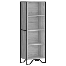 Berkfield Home Bookcase Grey Sonoma 50x31x137.5 cm Engineered Wood - thumbnail 2