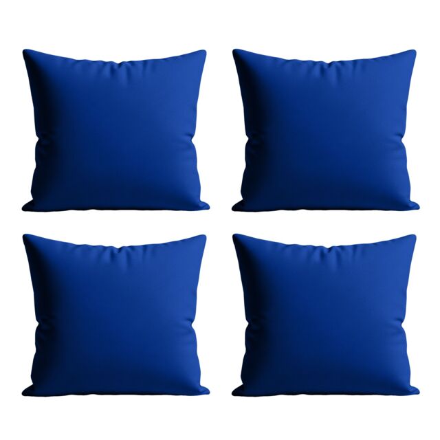 Snug City Waterproof Outdoor Garden Patio Cushion Cover & Inner Square Pack Of 4 in Blue - Size: 60 cm x 60 cm - image 1