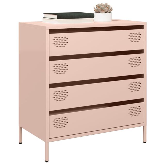 Berkfield Home Sideboard¬†Pink 68x39x73.5 cm Cold-rolled Steel in Pink - image 1