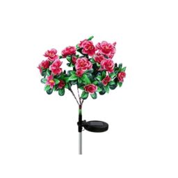 Obasyhig Pack of 4 Outdoor Landscape Solar Azalea Atmospheric LED Lights in Red - thumbnail 5