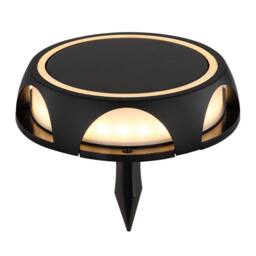 Netlighting Solarleuchte Round Outdoor Spike Matt Black IP65 LED 3000K