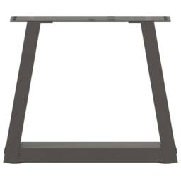 Berkfield Home Modern Dining Table Legs V-Shape 2 pcs Anthracite 30x(30-31.3) cm in Charcoal - thumbnail 5