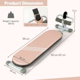 Kelvenix Multifunctional Sit Up Bench Adjustable in Pink - Size: 0-12 m - thumbnail 2