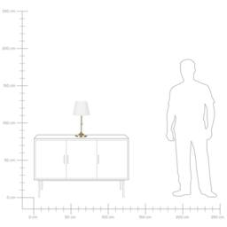 Wyld and Coco Brass Table Lamp with White Empire Shade in Gold - thumbnail 7