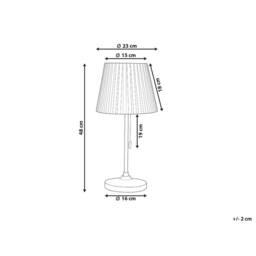 Wyld and Coco Brass Table Lamp with White Empire Shade in Gold - thumbnail 3