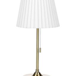 Wyld and Coco Brass Table Lamp with White Empire Shade in Gold - thumbnail 2