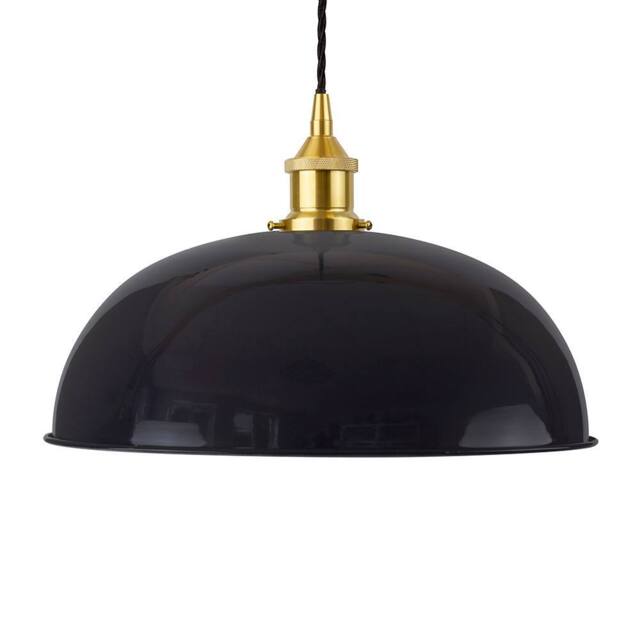 SE Home Navy Blue Worcester Pendant Light - Polished Brass - Black Twisted - image 1