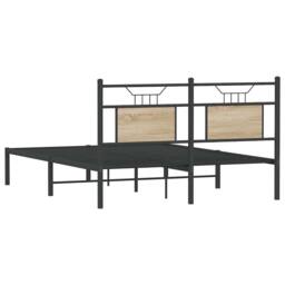 Berkfield Home Bed Frame without Mattress Sonoma Oak 137x190 cm Engineered Wood in Brown - thumbnail 8