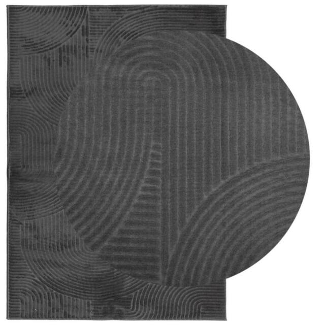 Berkfield Home Rug IZA Short Pile Scandinavian Look Anthracite 140x200 cm in Dark Grey - Size: Medium - image 1