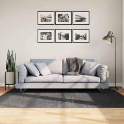 Berkfield Home Rug IZA Short Pile Scandinavian Look Anthracite 140x200 cm in Dark Grey - Size: Medium - thumbnail 2