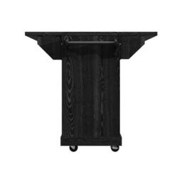 Merax Black Kitchen Island Trolley with Double Drop Leaf & Wine Rack - thumbnail 9
