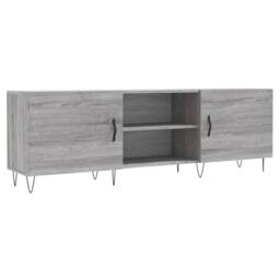 Berkfield Home TV Cabinet Grey Sonoma 150x30x50 cm Engineered Wood - Size: 150 x 30 x 50 cm - thumbnail 1