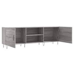 Berkfield Home TV Cabinet Grey Sonoma 150x30x50 cm Engineered Wood - Size: 150 x 30 x 50 cm - thumbnail 6
