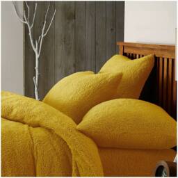 Smart Living Luxury Teddy Plain Duvet Cover & Pillowcase Set in Pale Orange - Size: Single - thumbnail 3