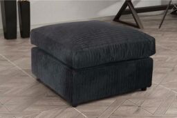 Snugg Furniture UK Limited Milo Jumbo Cord Fabric Footstool in Black