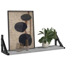 Berkfield Home Wall Shelves 2 pcs Grey Sonoma 60x15x15.5 cm - thumbnail 3