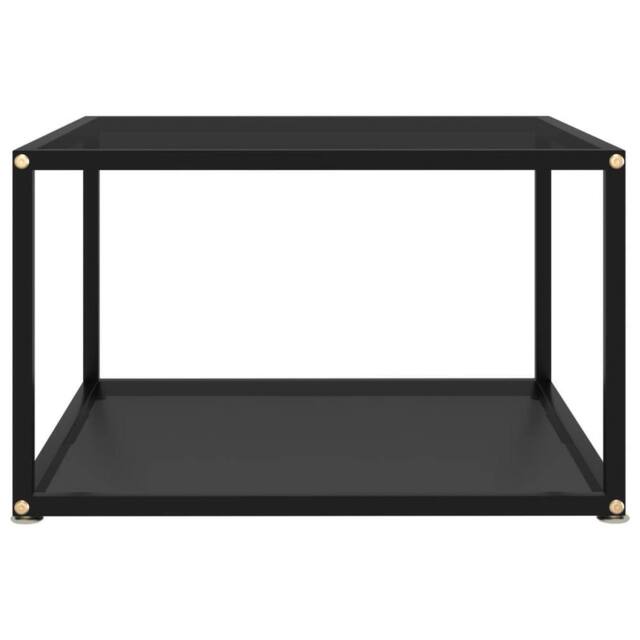 Berkfield Home Coffee Table Black 60x60x35 cm Tempered Glass - Size: 60 x 60 x 35 cm - image 1