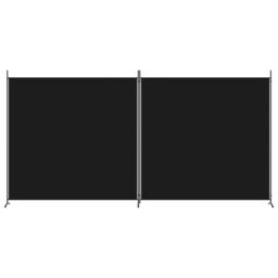 Berkfield Home 2-Panel Room Divider Black 348x180 cm Fabric - thumbnail 3