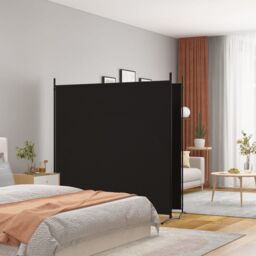 Berkfield Home 2-Panel Room Divider Black 348x180 cm Fabric