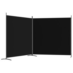Berkfield Home 2-Panel Room Divider Black 348x180 cm Fabric - thumbnail 5