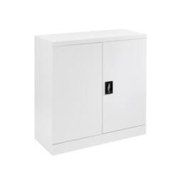 Moderna Steel Storage Cabinet Lockable 2 Doors Adjustable Shelves 80cm in White - thumbnail 4