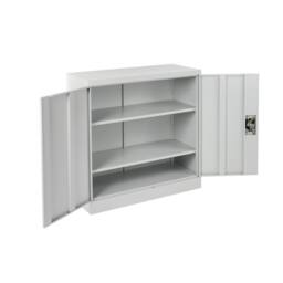 Moderna Steel Storage Cabinet Lockable 2 Doors Adjustable Shelves 80cm in White - thumbnail 6
