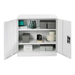 Moderna Steel Storage Cabinet Lockable 2 Doors Adjustable Shelves 80cm in White - thumbnail 8