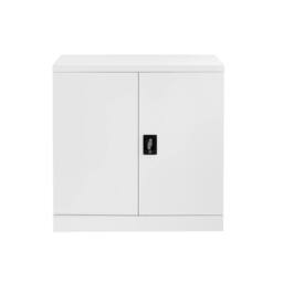 Moderna Steel Storage Cabinet Lockable 2 Doors Adjustable Shelves 80cm in White - thumbnail 5