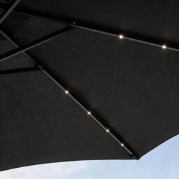 Home Source 3m Garden Outdoor Cantilever Parasol with Crank Handle & Cross Base in Grey - thumbnail 5