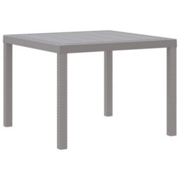 Berkfield Home 5 Piece Garden Dining Set with Cushions Light Grey Poly Rattan - thumbnail 4