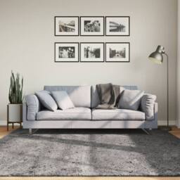 Berkfield Home Rug Short Pile Soft & Washable Anthracite 200x200 cm in Charcoal - Size: 100 cm diameter - thumbnail 2