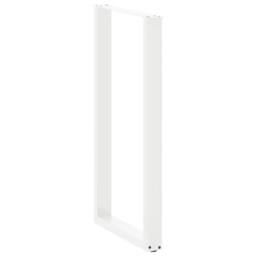 Berkfield Home Coffee Table Legs U-Shaped 2 pcs White 60x(110-111) cm Steel - thumbnail 4