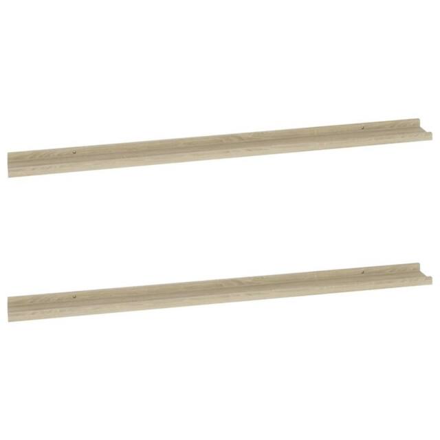 Berkfield Home Wall Shelves 2 pcs Sonoma Oak 115x9x3 cm in Light Oak - Size: 115 x 9 x 3 cm - image 1