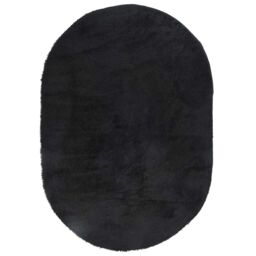 Berkfield Home Shaggy Rug High Pile NAVARRA Black 300x200 cm Polyester - Size: Medium - thumbnail 2