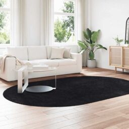 Berkfield Home Shaggy Rug High Pile NAVARRA Black 300x200 cm Polyester - Size: Medium - thumbnail 3