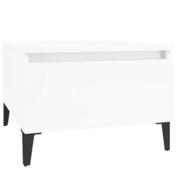 Berkfield Home Side Tables 2 pcs High Gloss White 50x46x35 cm Engineered Wood - Size: 50 x 46 x 35 cm - thumbnail 6
