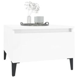 Berkfield Home Side Tables 2 pcs High Gloss White 50x46x35 cm Engineered Wood - Size: 50 x 46 x 35 cm - thumbnail 4