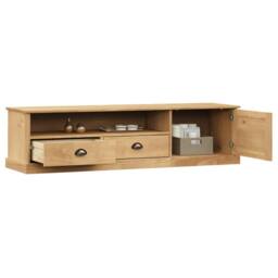 Berkfield Home TV Cabinet VIGO 156x40x40 cm Solid Wood Pine in Brown - Size: 156 x 40 x 40 cm - thumbnail 3