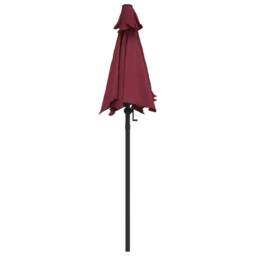 Berkfield Home Parasol Burgundy 200x224 cm Aluminium in Red - thumbnail 4
