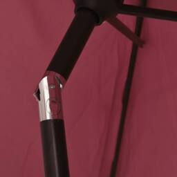 Berkfield Home Parasol Burgundy 200x224 cm Aluminium in Red - thumbnail 6