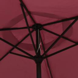 Berkfield Home Parasol Burgundy 200x224 cm Aluminium in Red - thumbnail 5