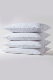 Homescapes Terry Towelling Waterproof Pillow Protectors Standard Size, Pack of 4 in White - thumbnail 2